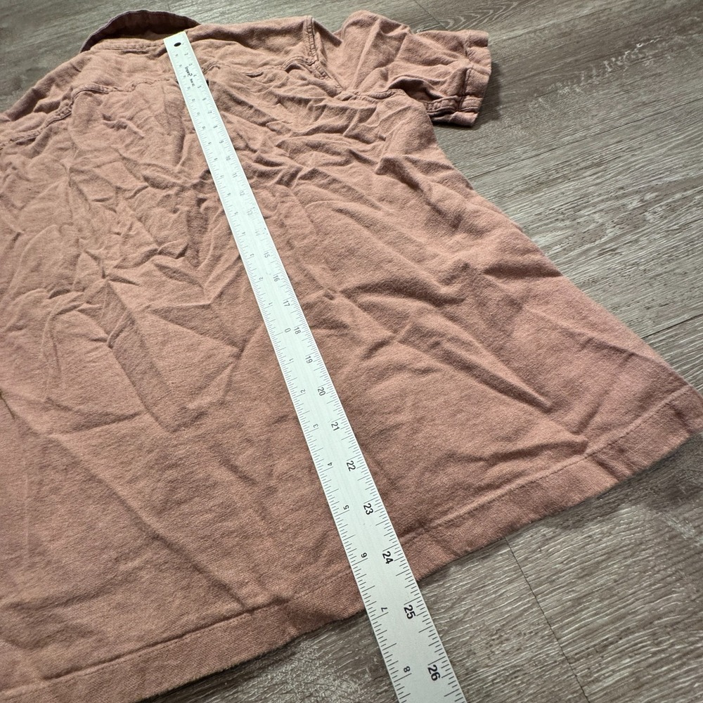 Abercrombie & Fitch Shirt Womens Small Brown Linen Blend Camp Summer Boho Casual - Picture 6 of 8